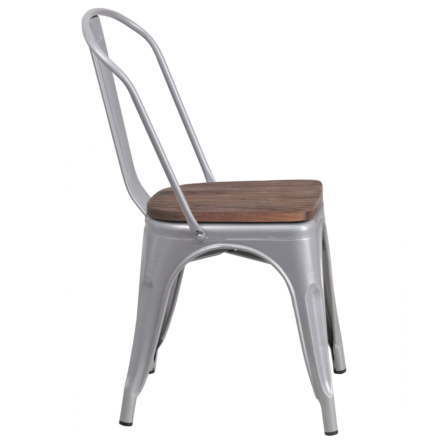 Stackable Metal Dining Chair for Indoor Spaces