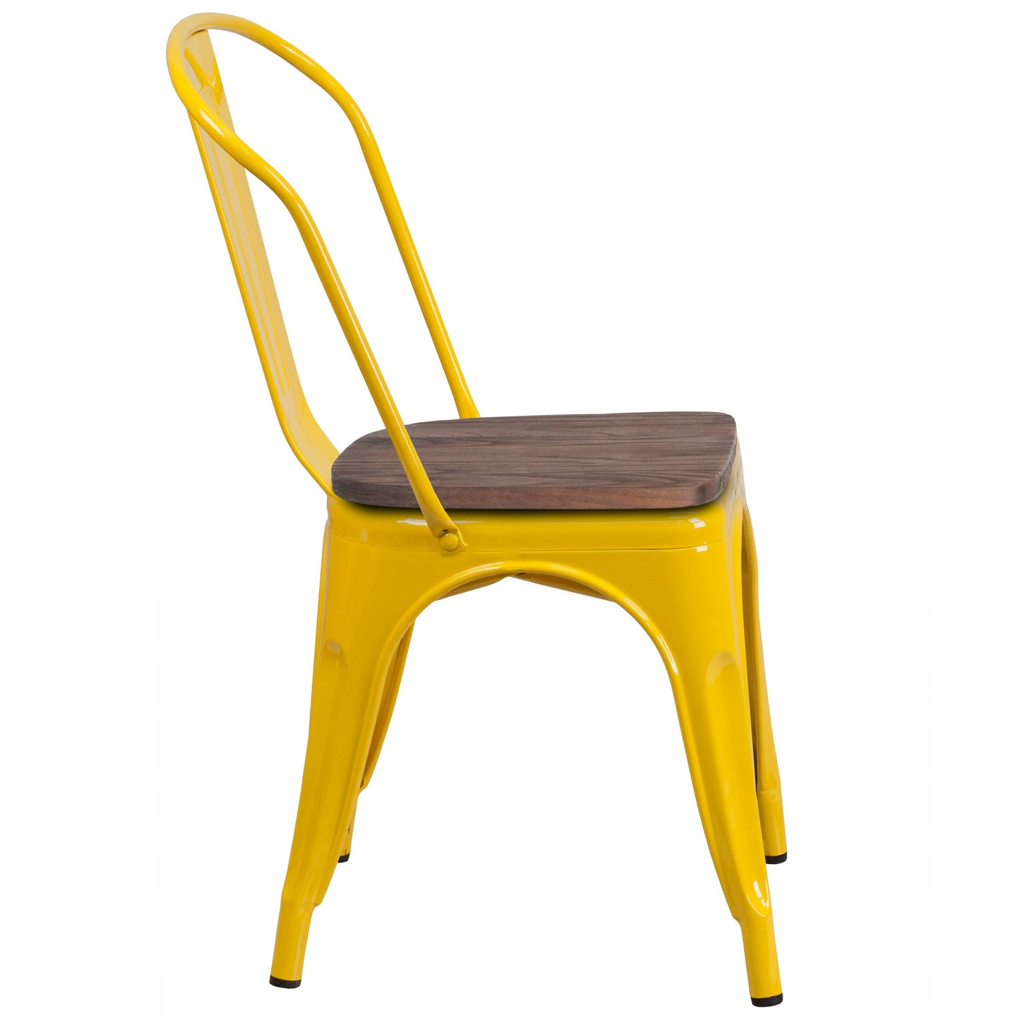 Yellow Metal Stack Chair CH-31230-YL-WD-GG