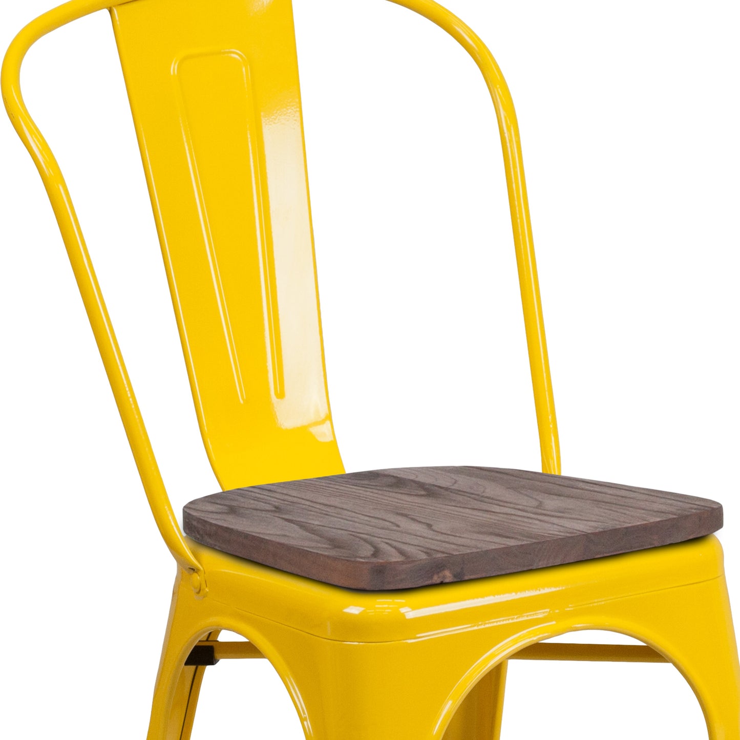 Yellow Metal Stack Chair CH-31230-YL-WD-GG