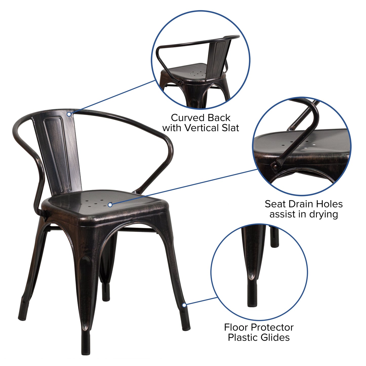 Stackable Bistro Style Chair