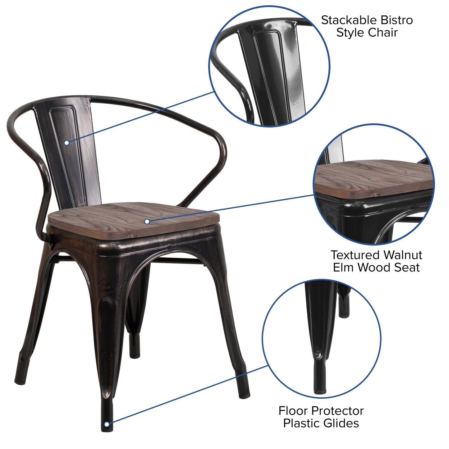 Stackable Bistro Style Chair