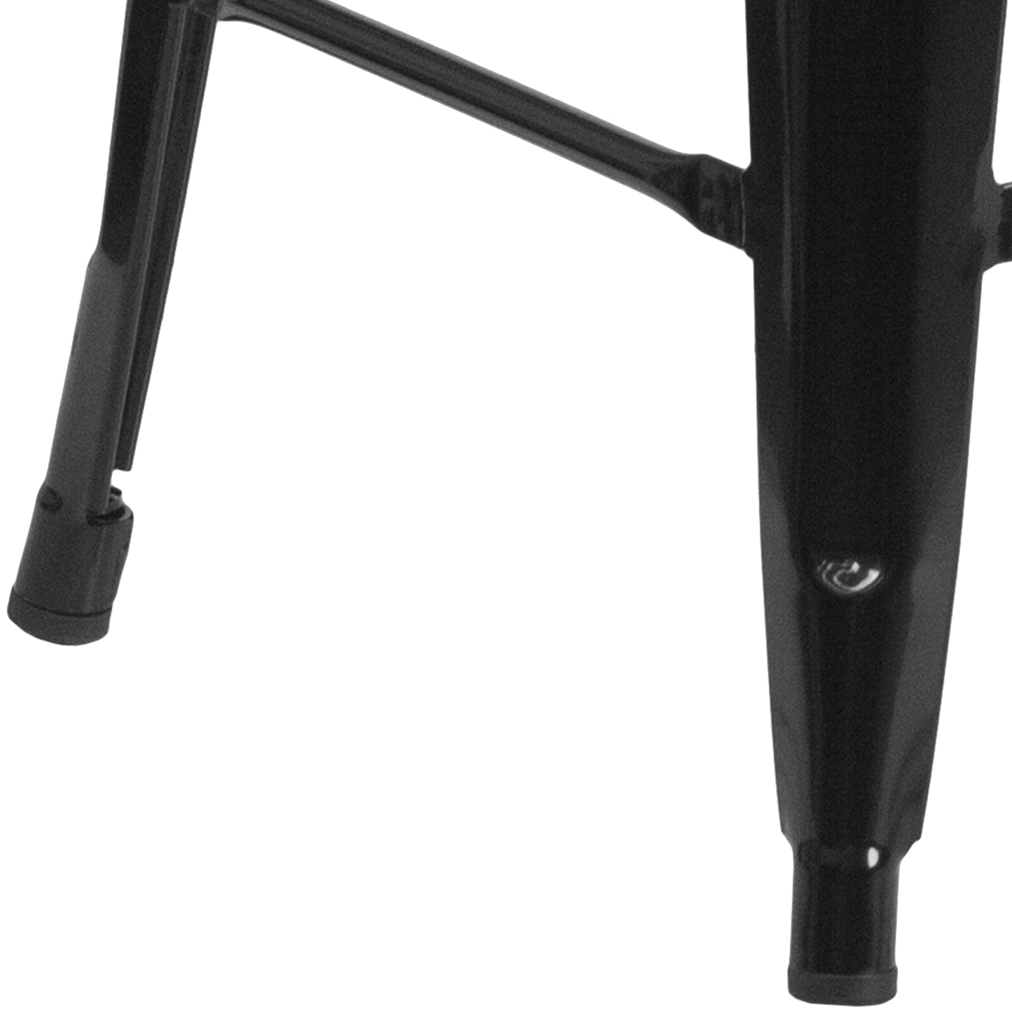 24" Black Backless Metal Stool CH-31320-24-BK-WD-GG