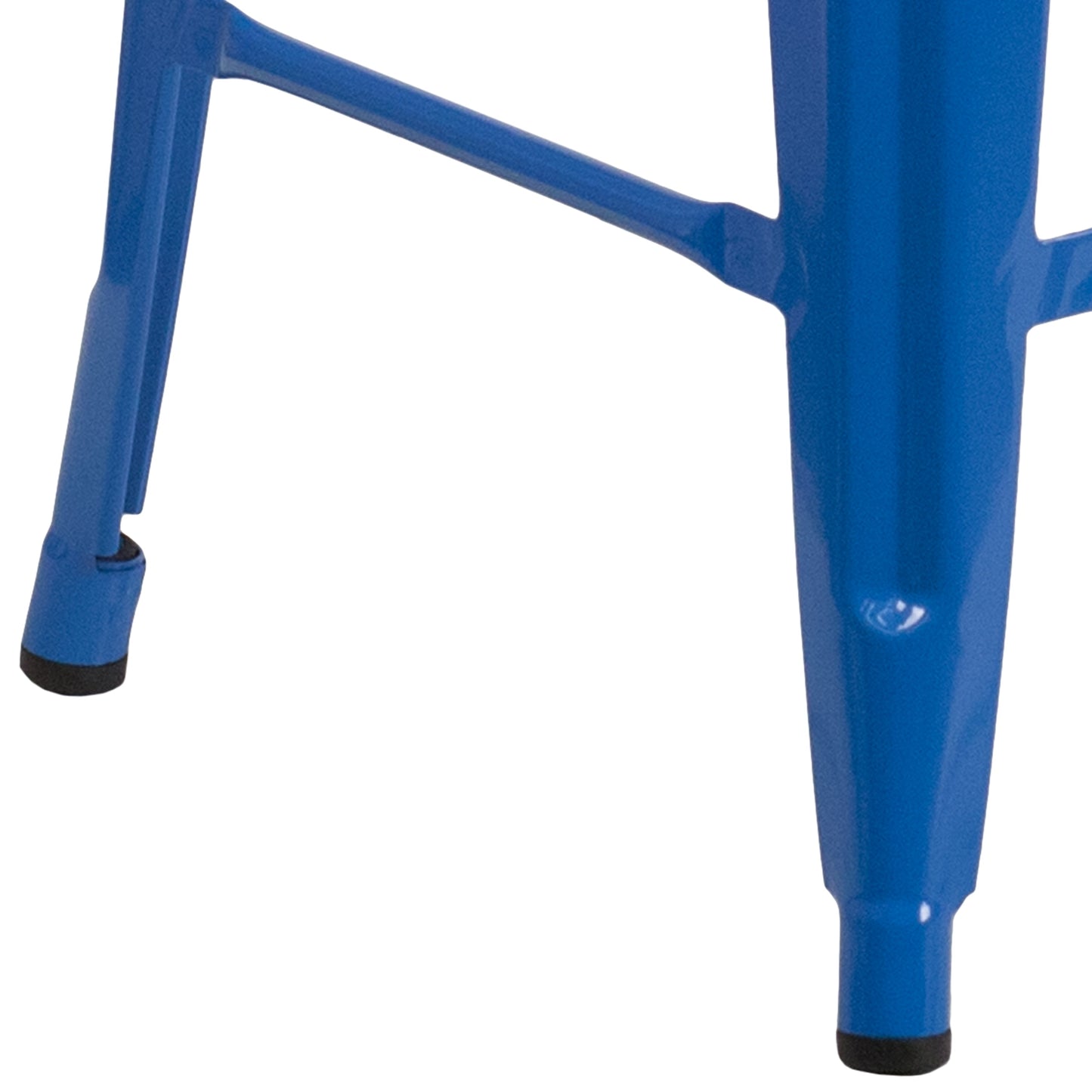 24" Blue No Back Metal Stool CH-31320-24-BL-GG