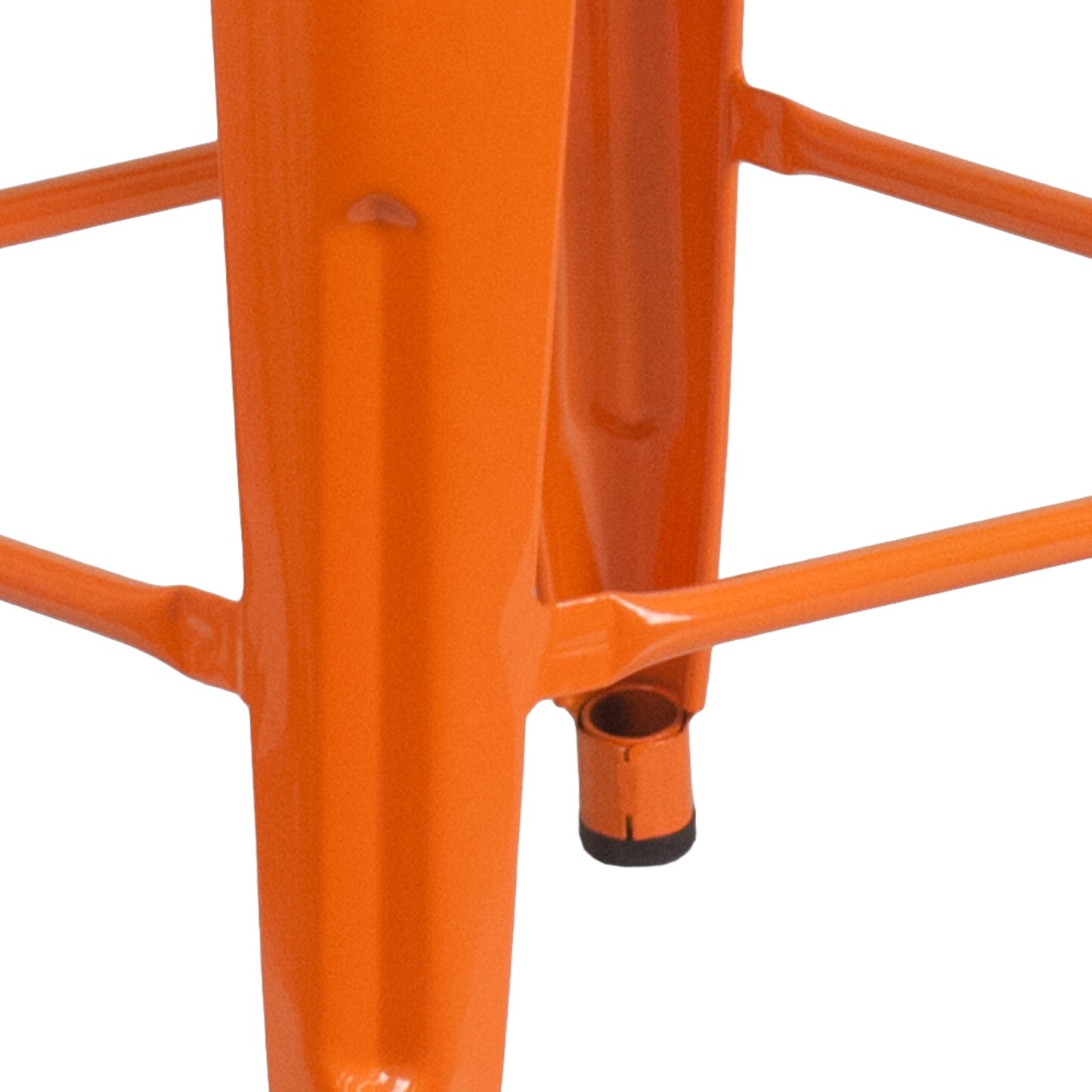 24" Orange Metal Counter Stool CH-31320-24-OR-WD-GG