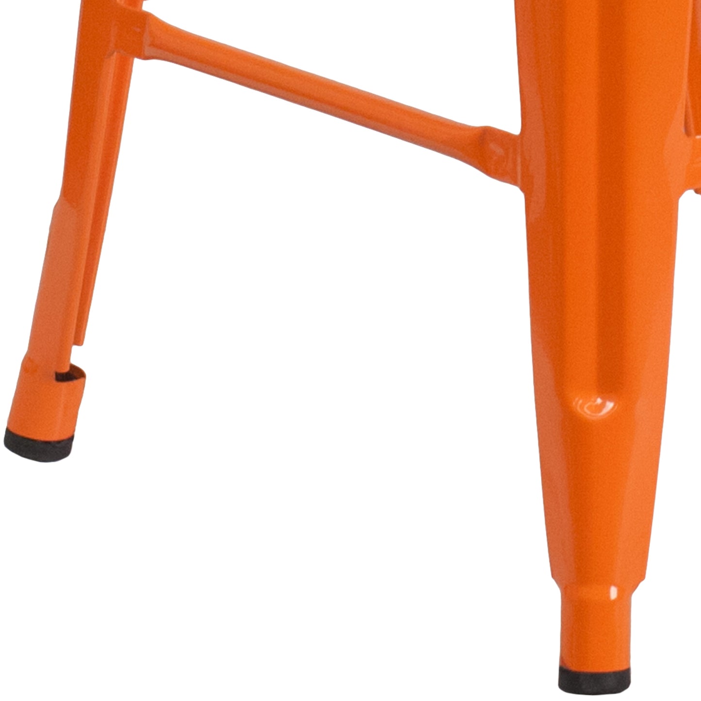 24" Orange Metal Counter Stool CH-31320-24-OR-WD-GG