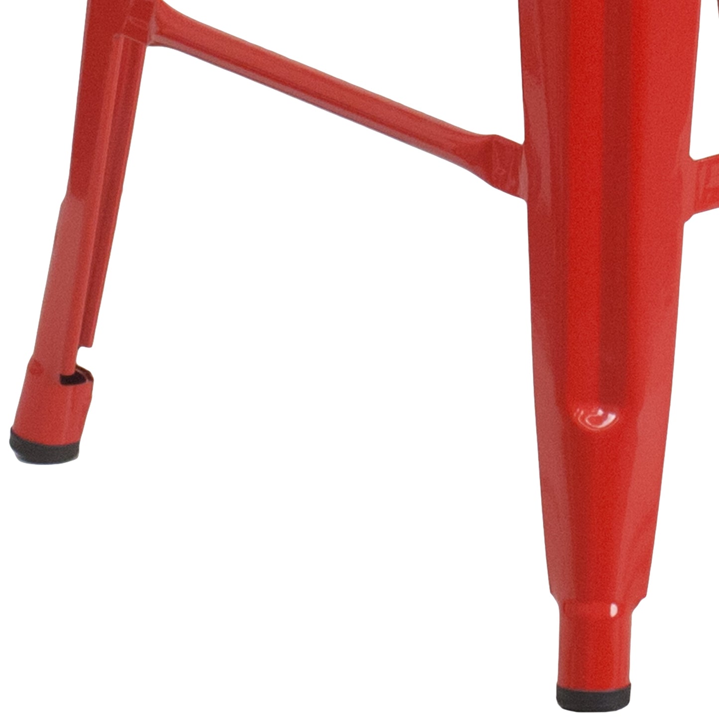 24" Red Metal Counter Stool CH-31320-24-RED-WD-GG