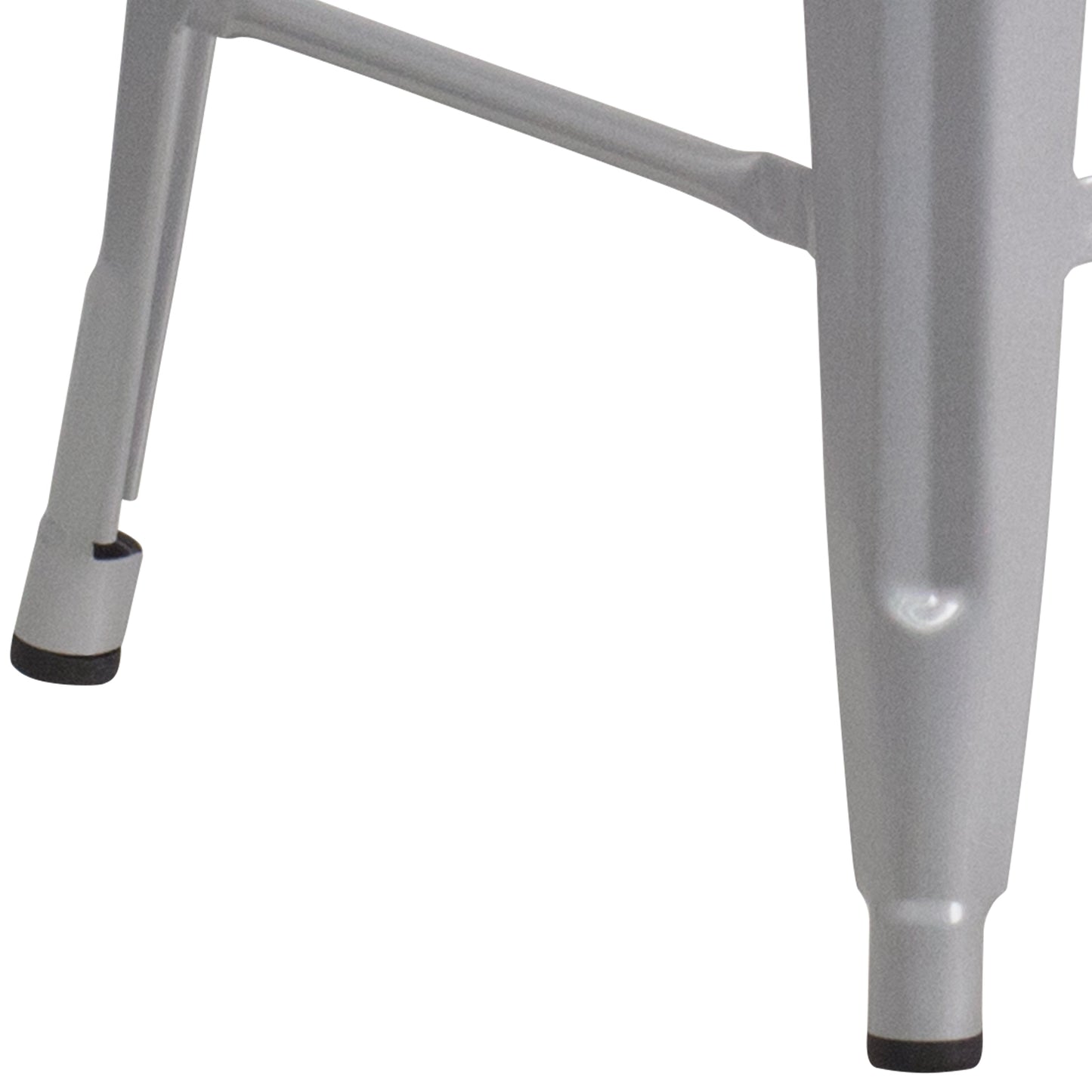 24" Silver Metal Counter Stool CH-31320-24-SIL-WD-GG