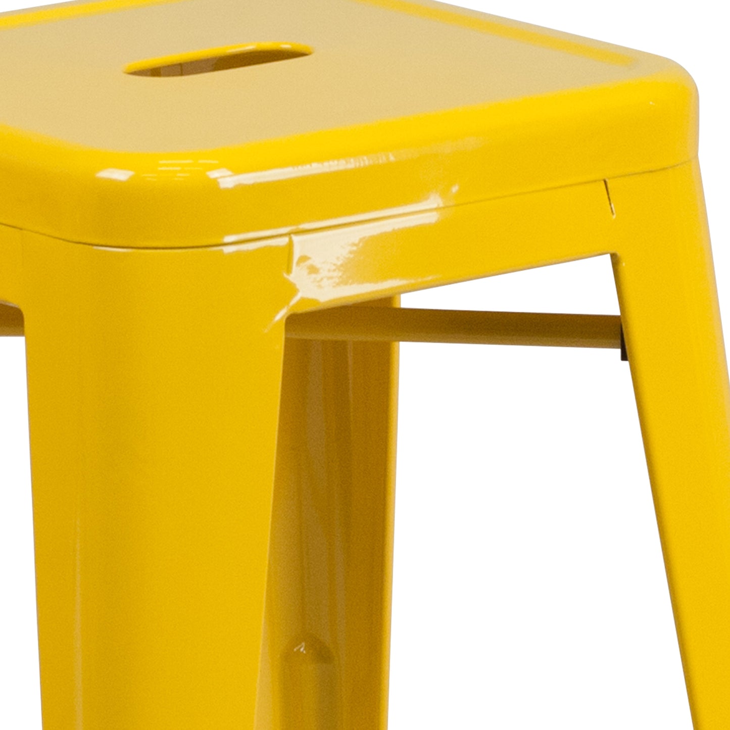 24" Yell No Back Metal Stool CH-31320-24-YL-GG