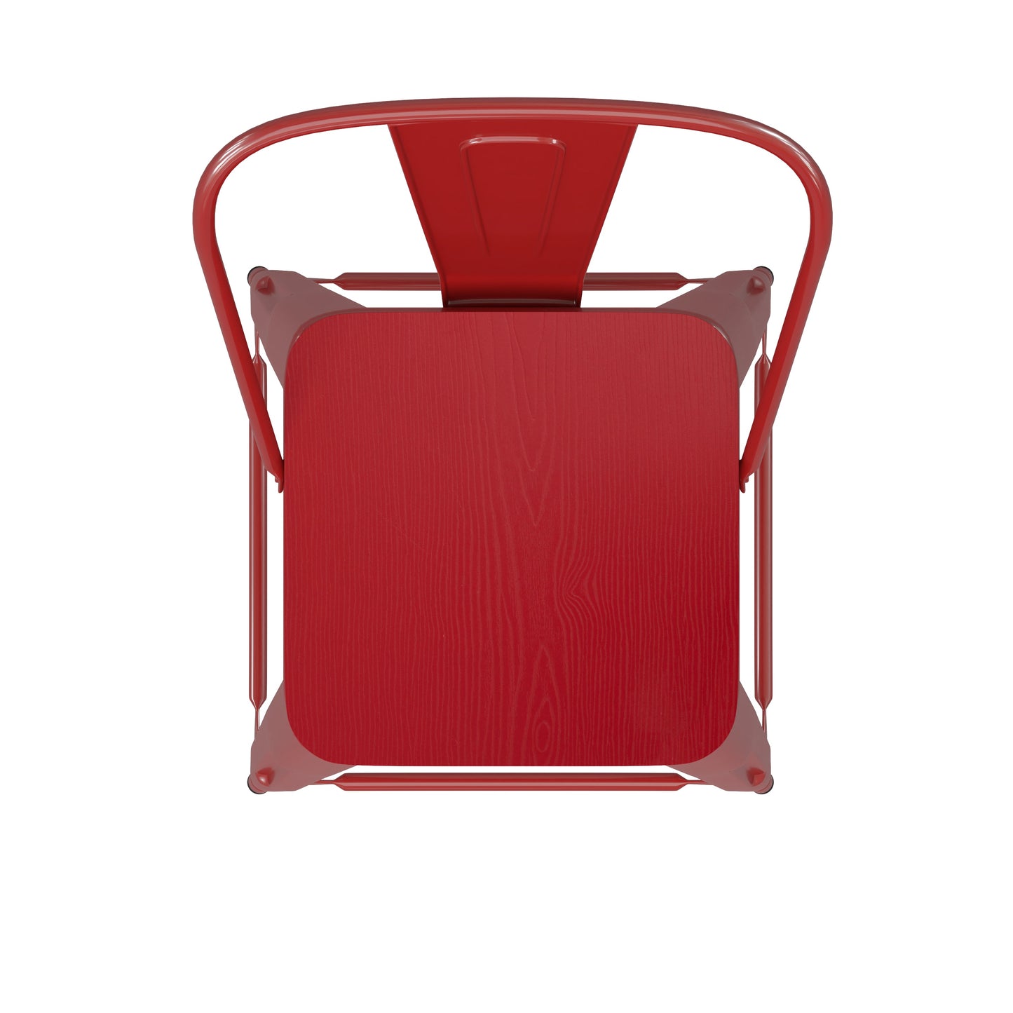 24" Red Stool-Red Seat CH-31320-24GB-RED-PL2R-GG