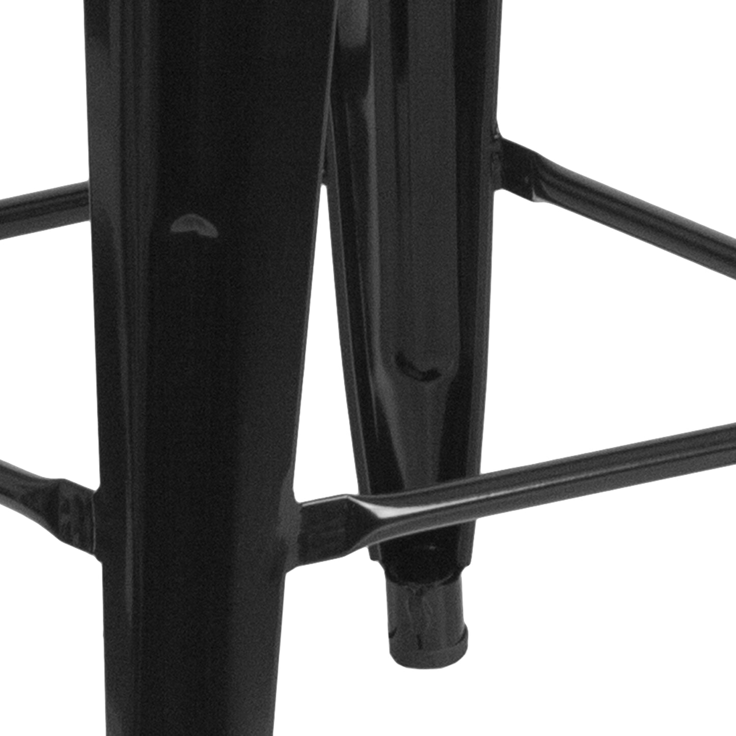 30" Black No Back Metal Stool CH-31320-30-BK-GG