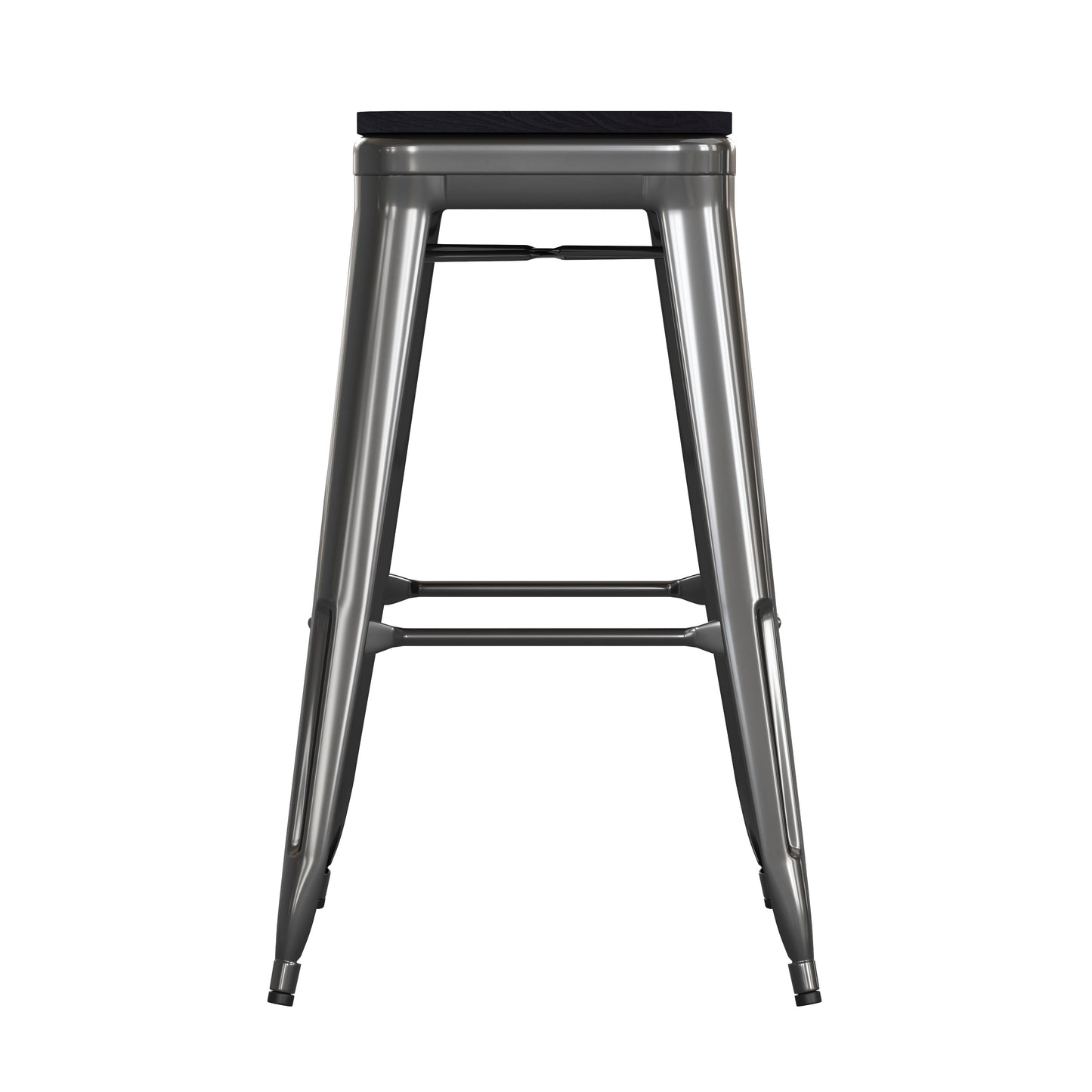 30" Black Stool-30" Black Seat CH-31320-30-BK-PL2B-GG