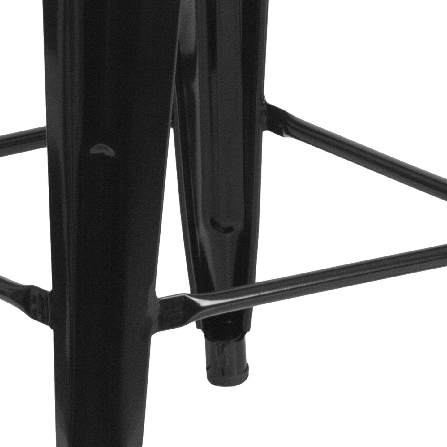 30" Black Backless Metal Stool CH-31320-30-BK-WD-GG