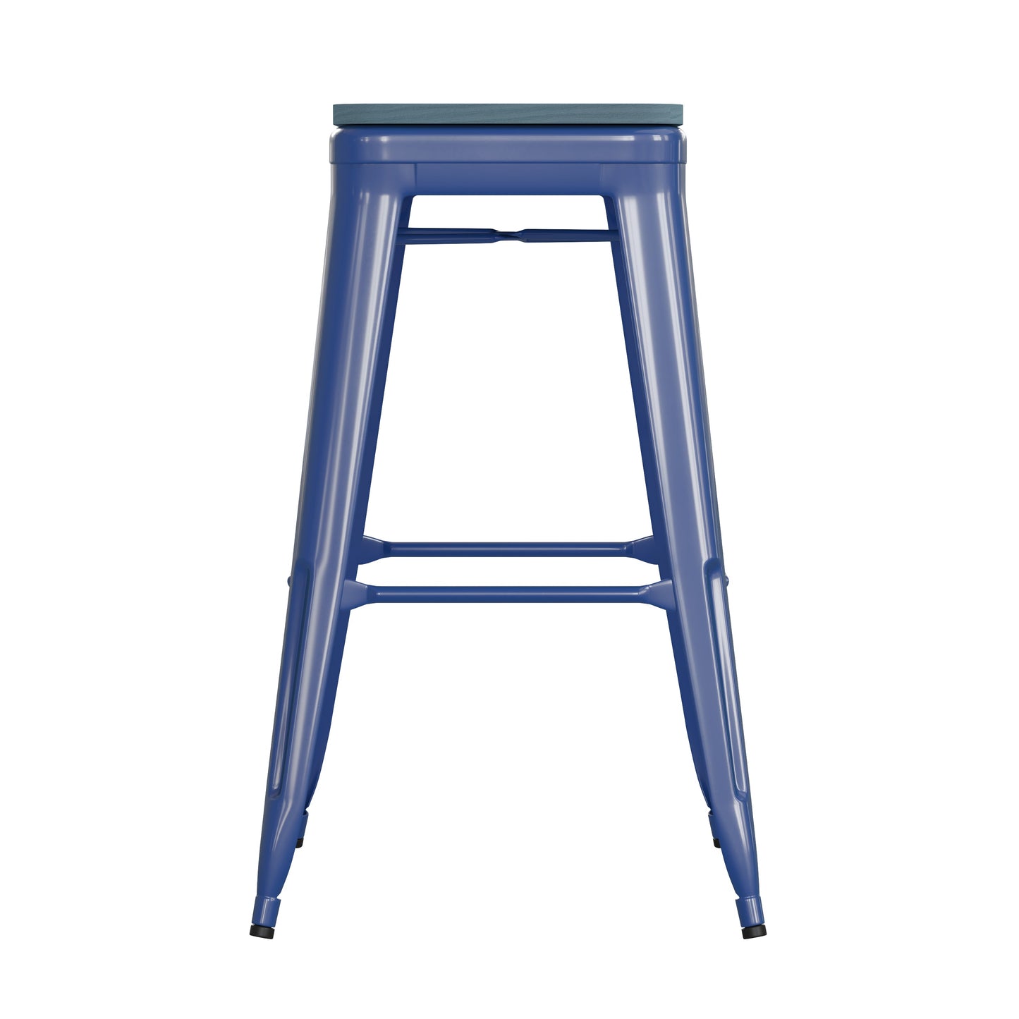 30" Blue Stool-Teal Blue Seat CH-31320-30-BL-PL2C-GG