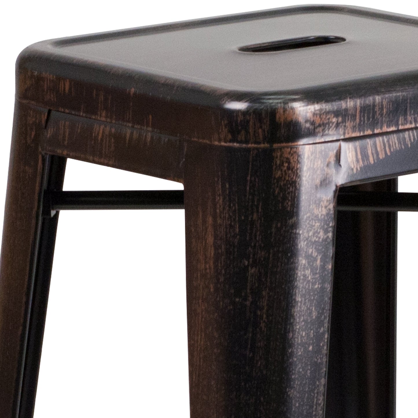 30" Aged Black NoBack Stool CH-31320-30-BQ-GG