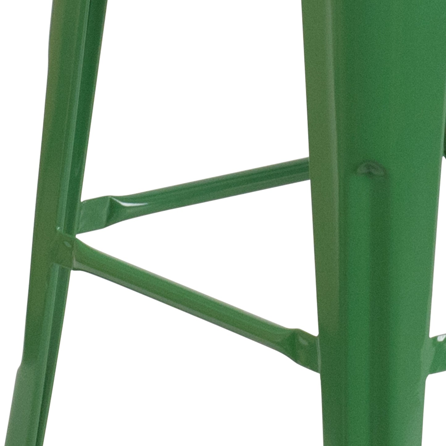 30" Green Metal Barstool CH-31320-30-GN-WD-GG