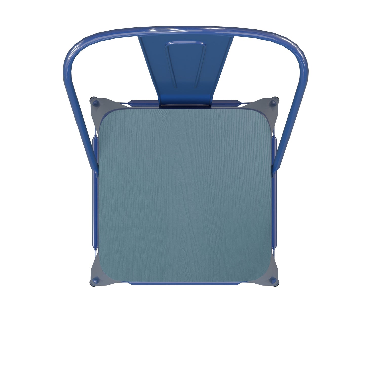 30" Blue Stool-Teal Seat CH-31320-30GB-BL-PL2C-GG