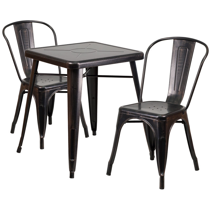 23.75SQ Aged Black Table Set CH-31330-2-30-BQ-GG