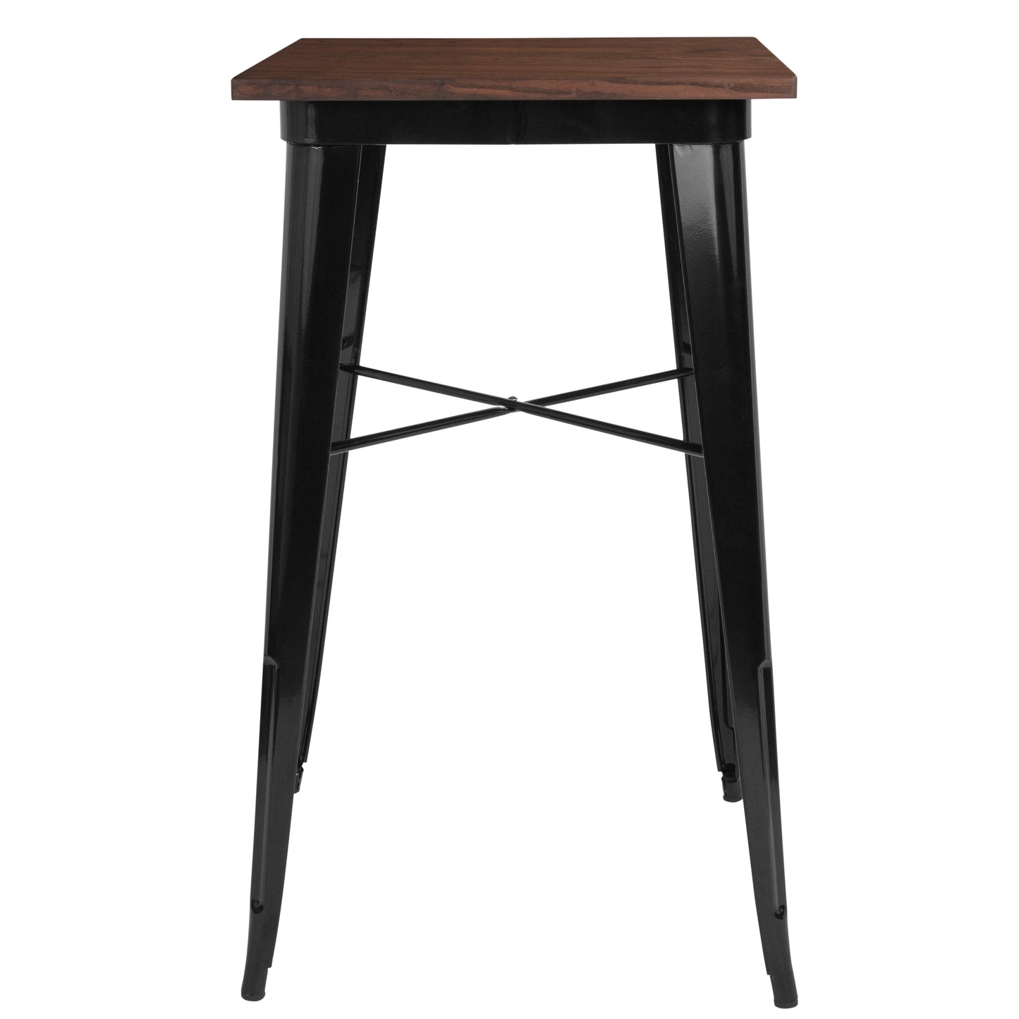 23.5SQ Black Metal Bar Table CH-31330-40M1-BK-GG