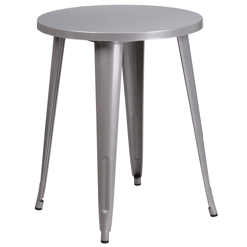 24RD Silver Metal Table CH-51080-29-SIL-GG