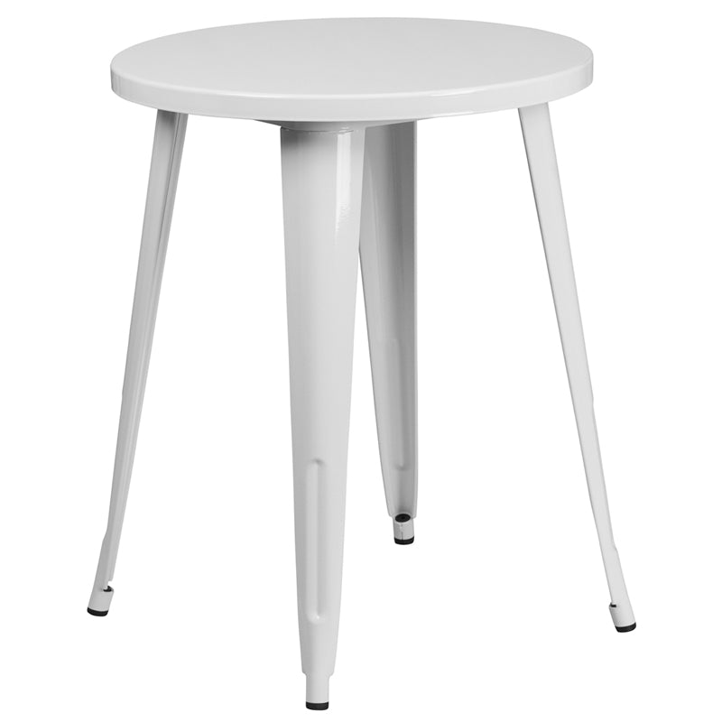 24RD White Metal Table CH-51080-29-WH-GG