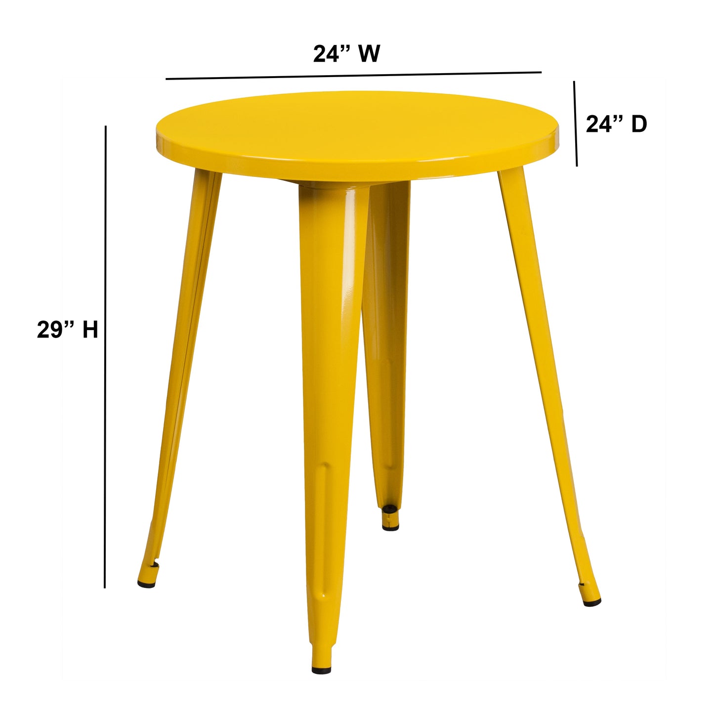 24RD Yellow Metal Table CH-51080-29-YL-GG