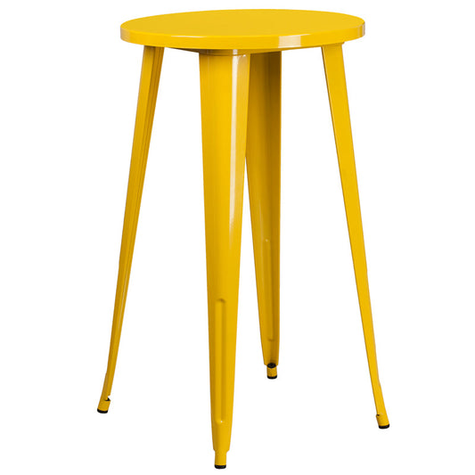 24RD Yellow Metal Bar Table CH-51080-40-YL-GG