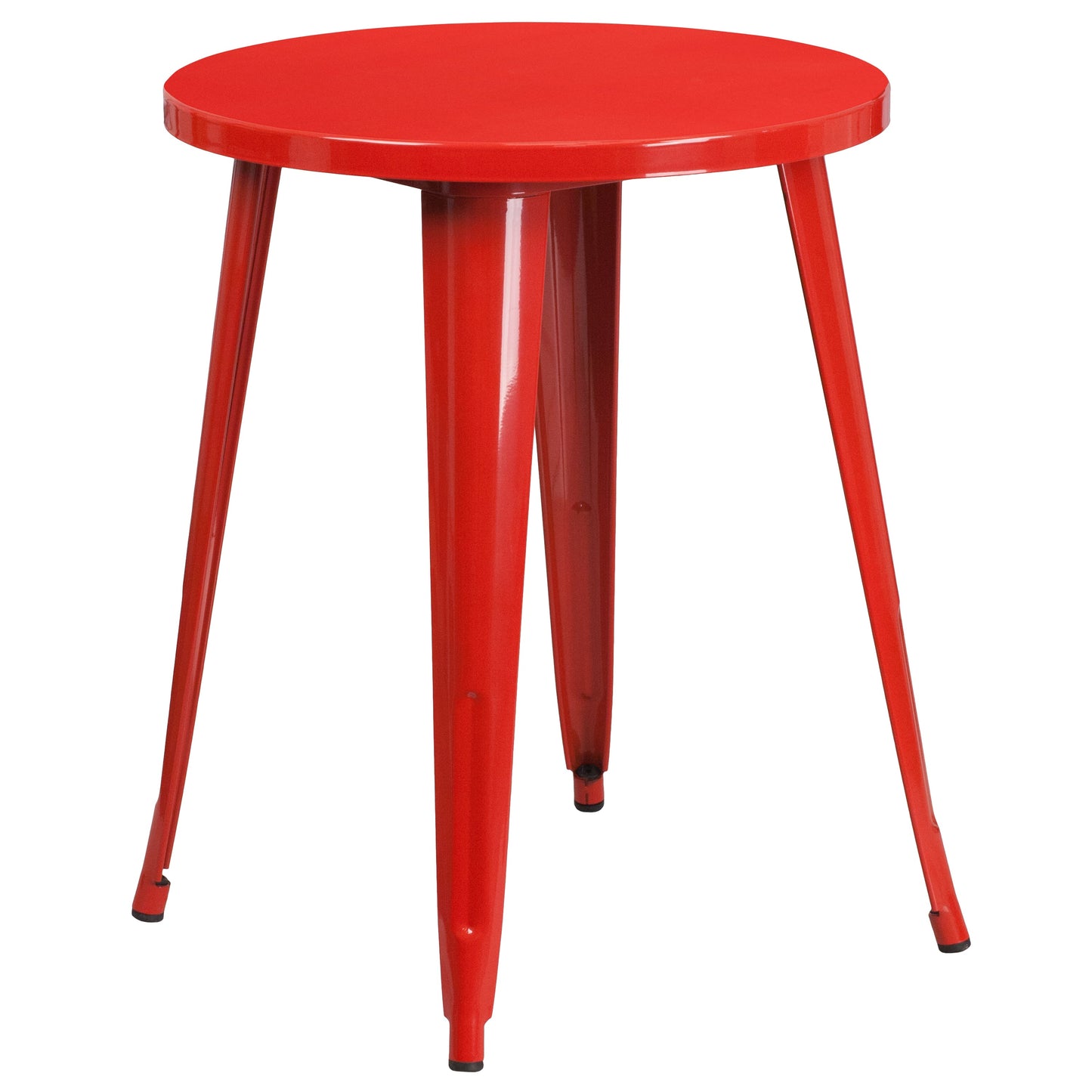 24RD Red Metal Table Set CH-51080TH-2-18CAFE-RED-GG