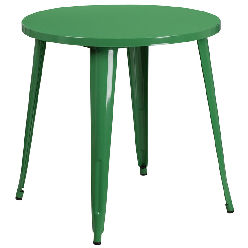 30RD Green Metal Table CH-51090-29-GN-GG