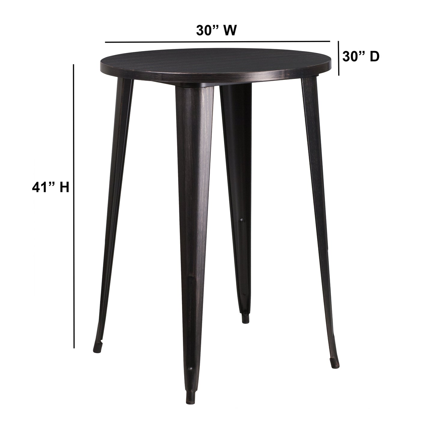 30RD Aged Black Bar Table CH-51090-40-BQ-GG