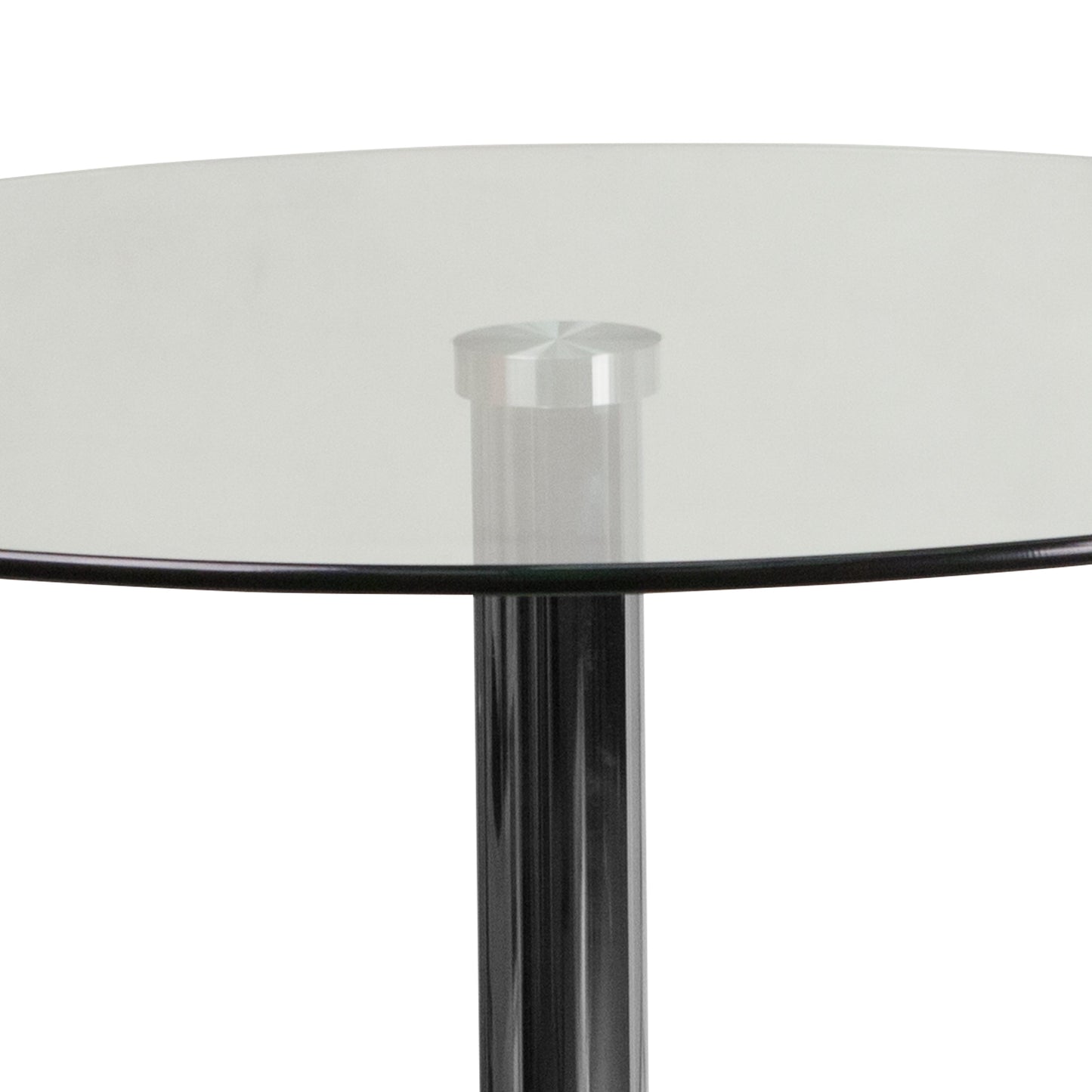 23.5RD Glass Table-35.5 Base CH-6-GG