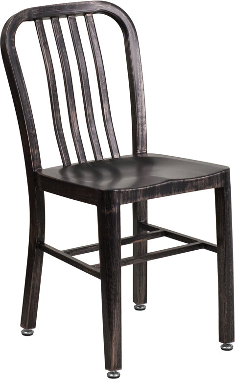 Aged Black Metal Outdoor Chair CH-61200-18-BQ-GG