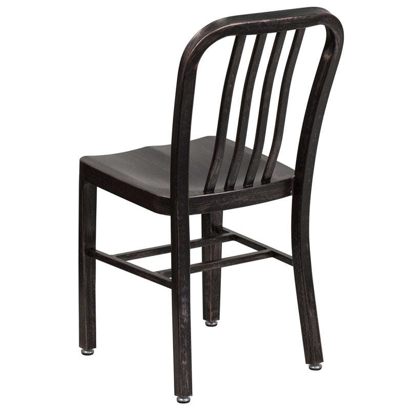 Aged Black Metal Outdoor Chair CH-61200-18-BQ-GG