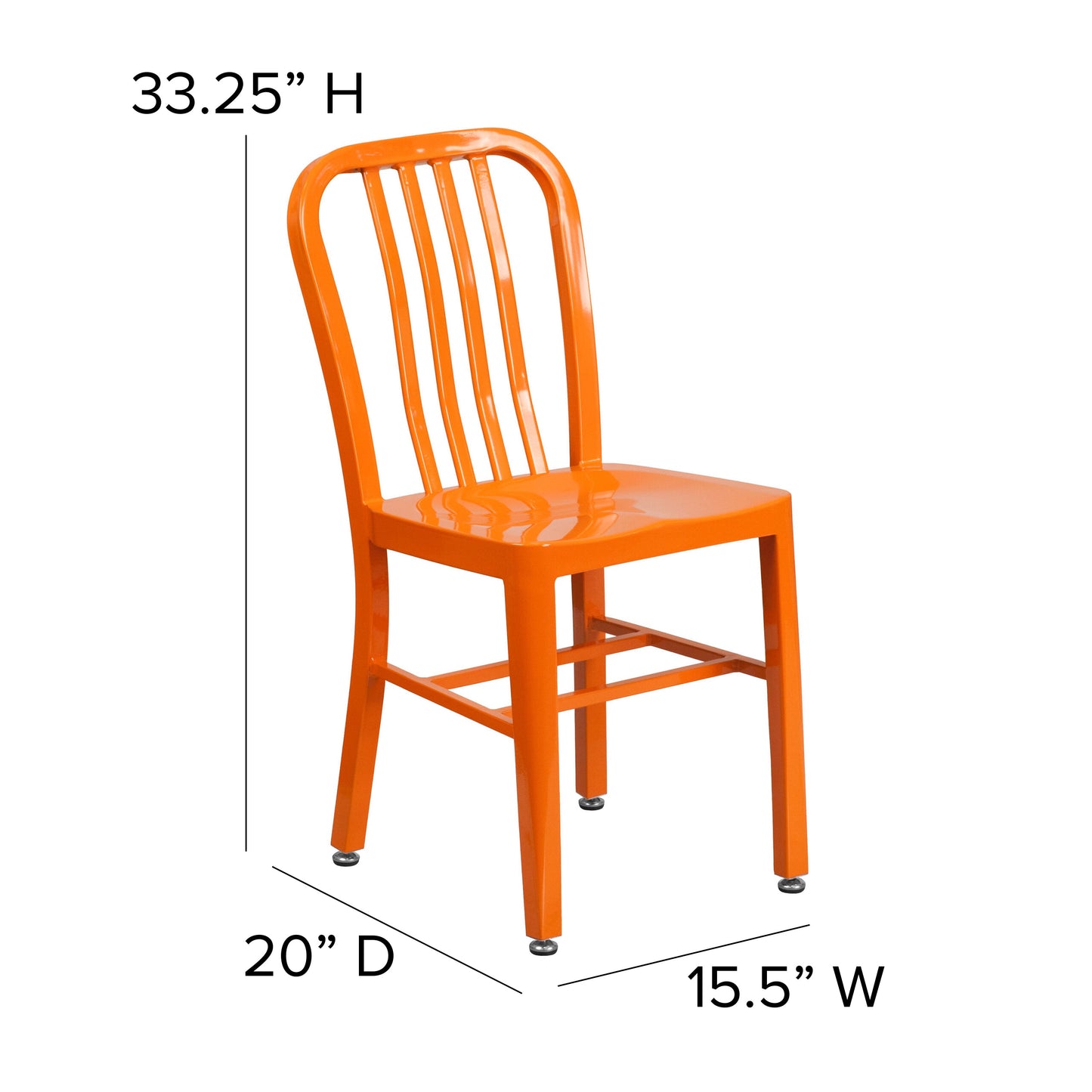 Orange Indoor-Outdoor Chair CH-61200-18-OR-GG