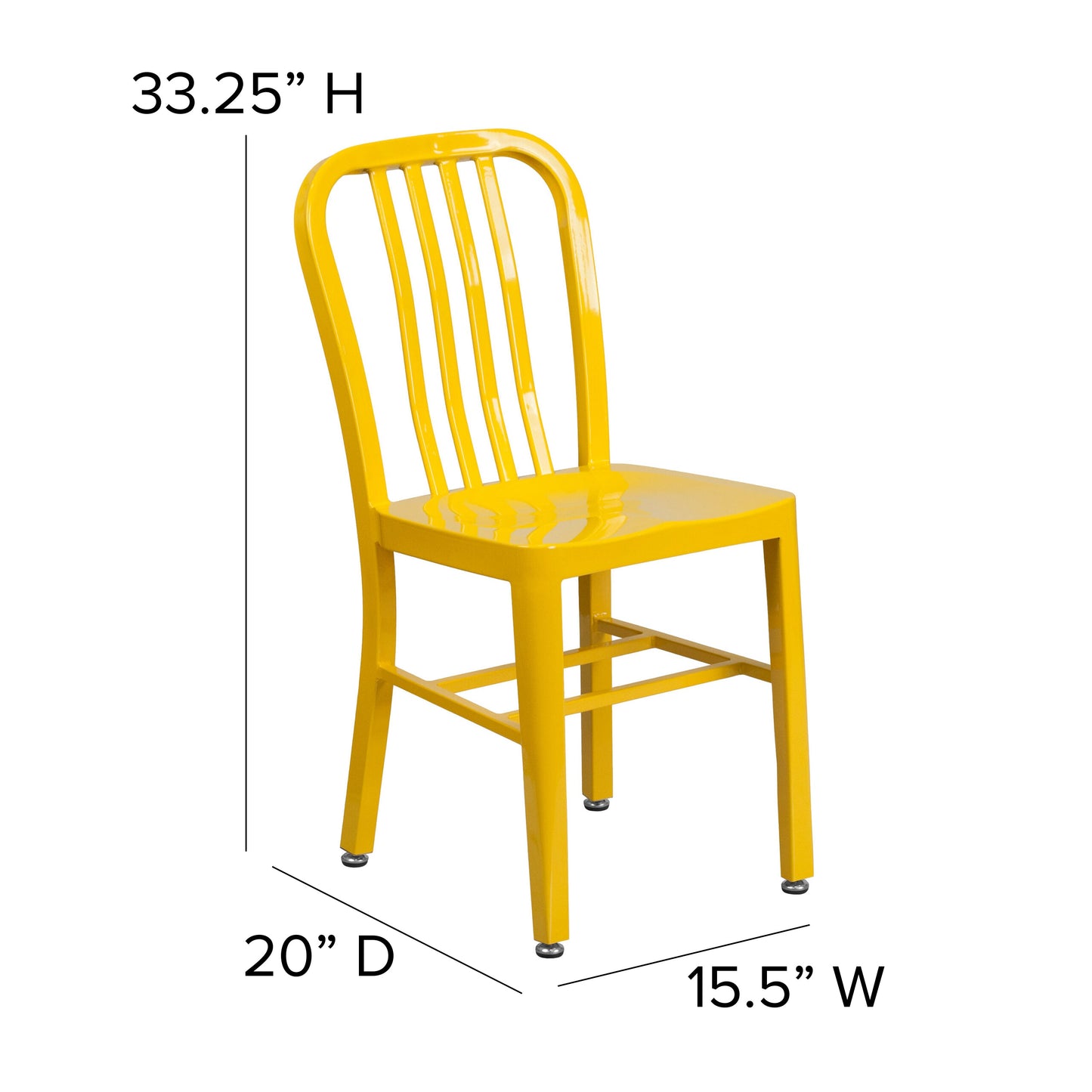 Yellow Indoor-Outdoor Chair CH-61200-18-YL-GG