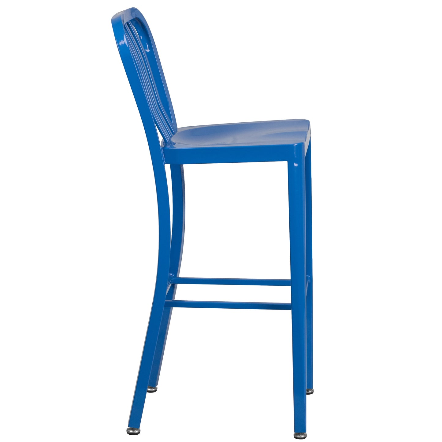 30" Blue Metal Outdoor Stool CH-61200-30-BL-GG