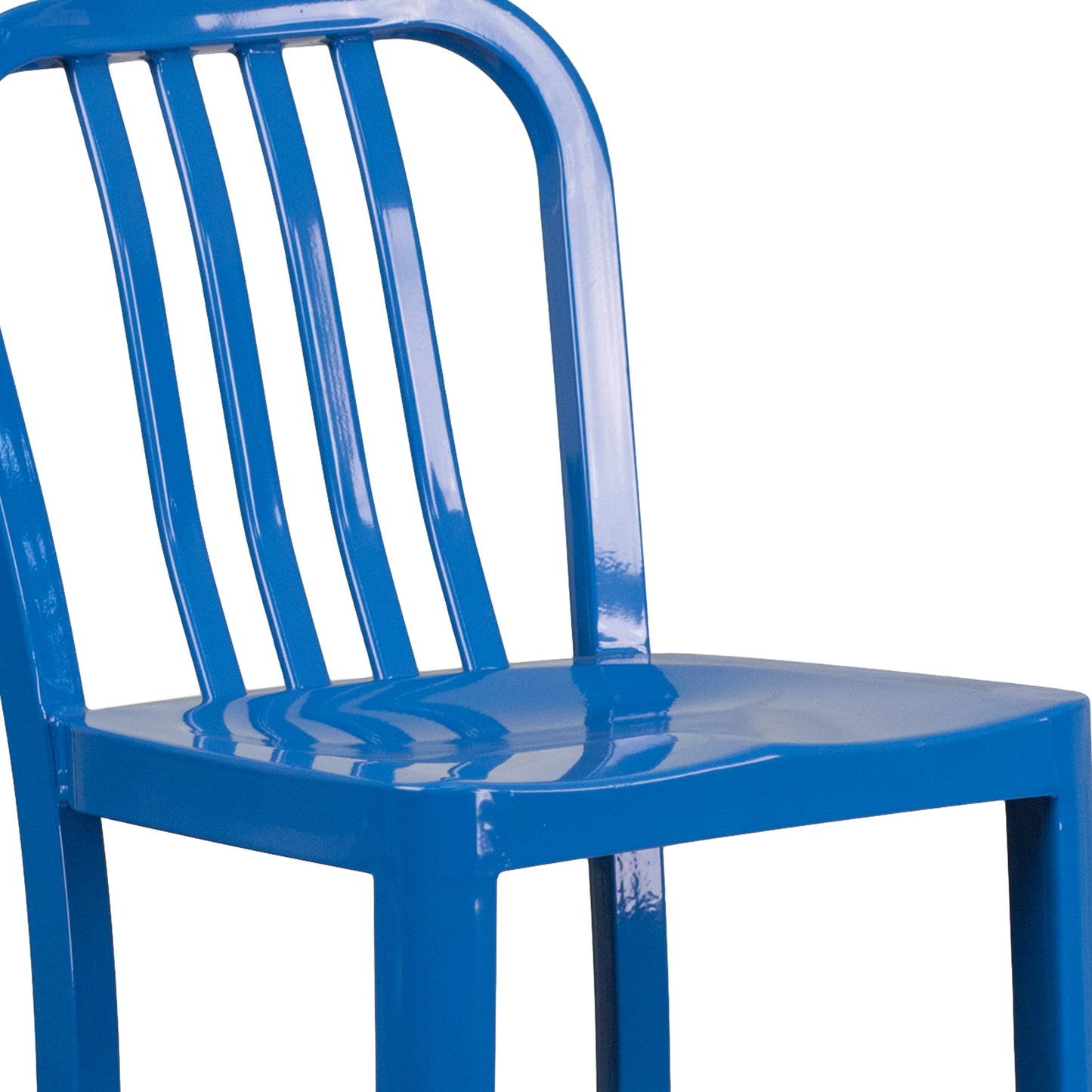 30" Blue Metal Outdoor Stool CH-61200-30-BL-GG