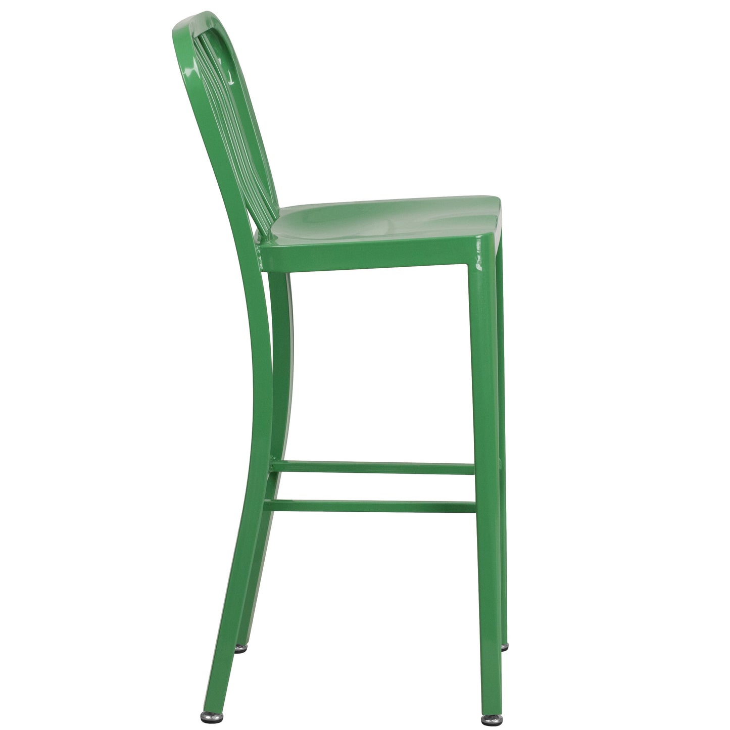 30" Green Metal Outdoor Stool CH-61200-30-GN-GG