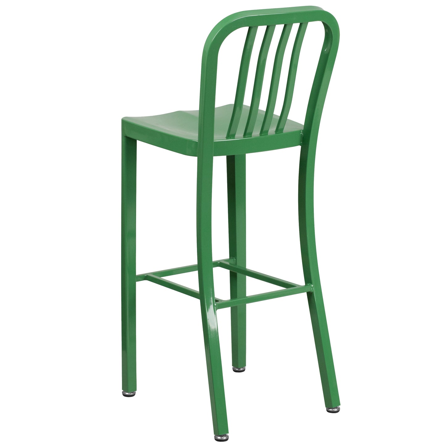 30" Green Metal Outdoor Stool CH-61200-30-GN-GG