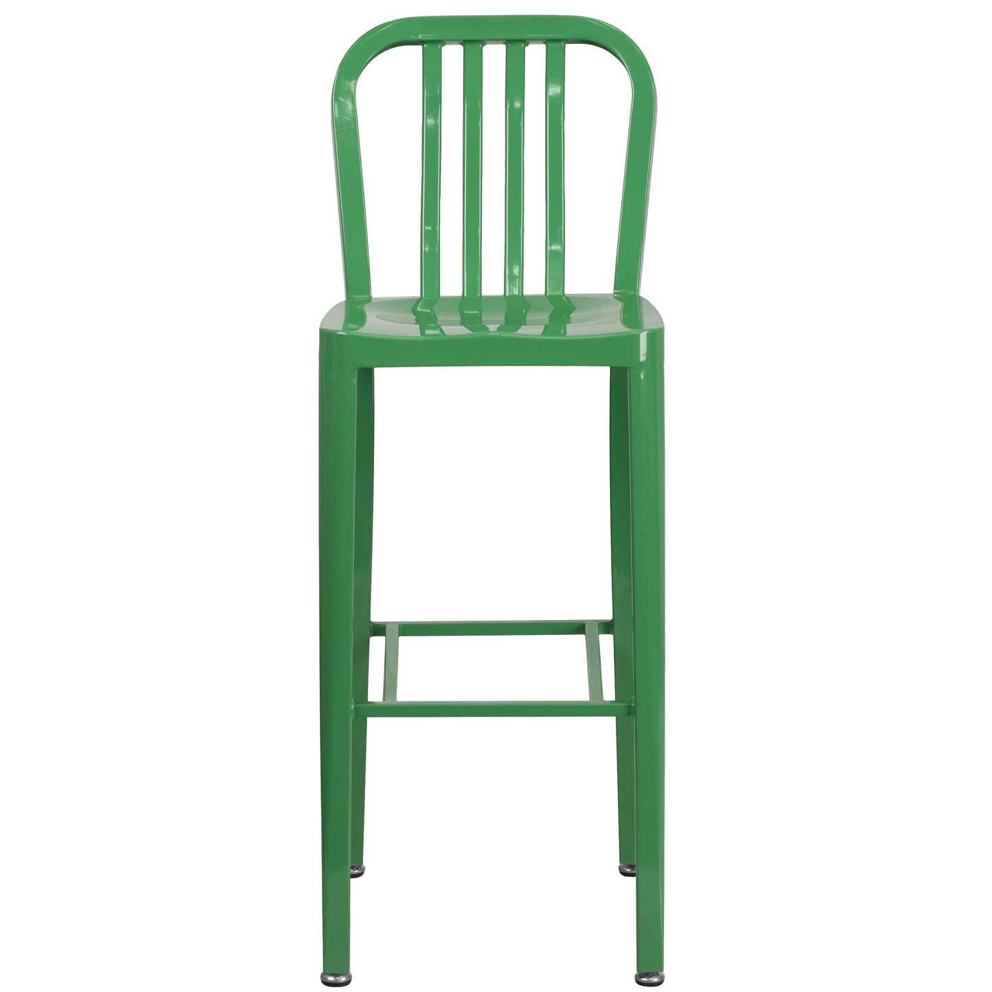 30" Green Metal Outdoor Stool CH-61200-30-GN-GG