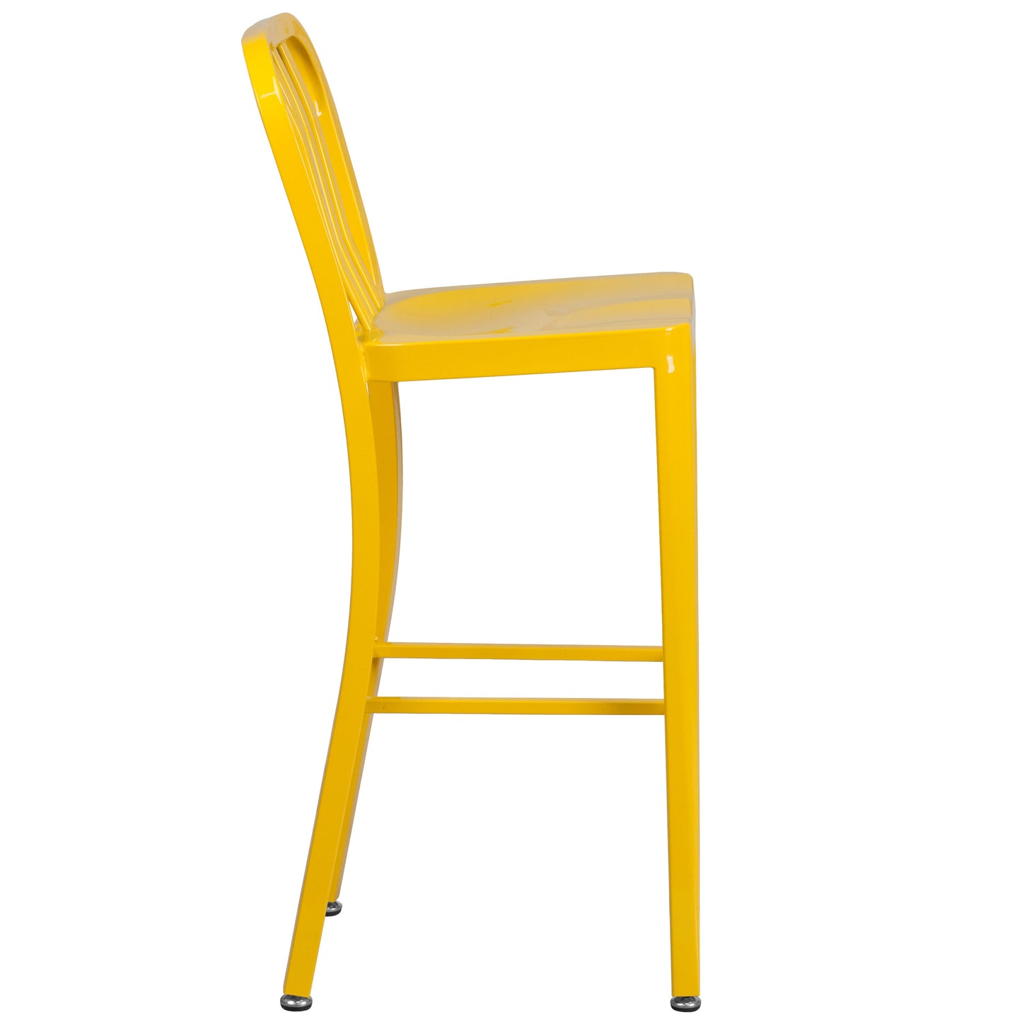 30" Yellow Metal Outdoor Stool CH-61200-30-YL-GG