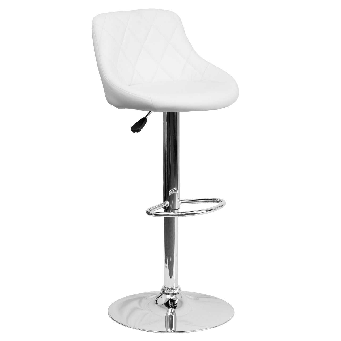 White Vinyl Barstool CH-82028A-WH-GG