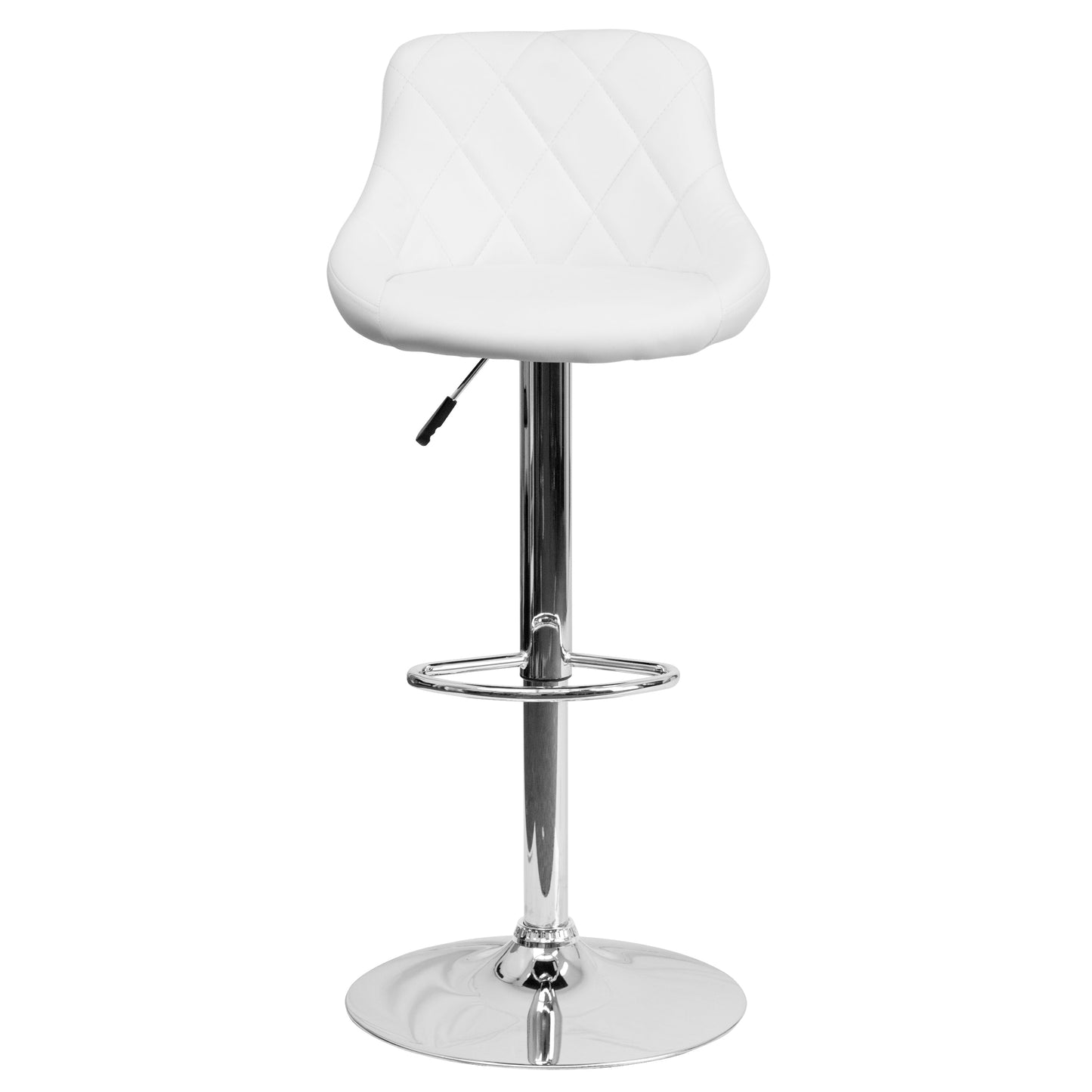 White Vinyl Barstool CH-82028A-WH-GG