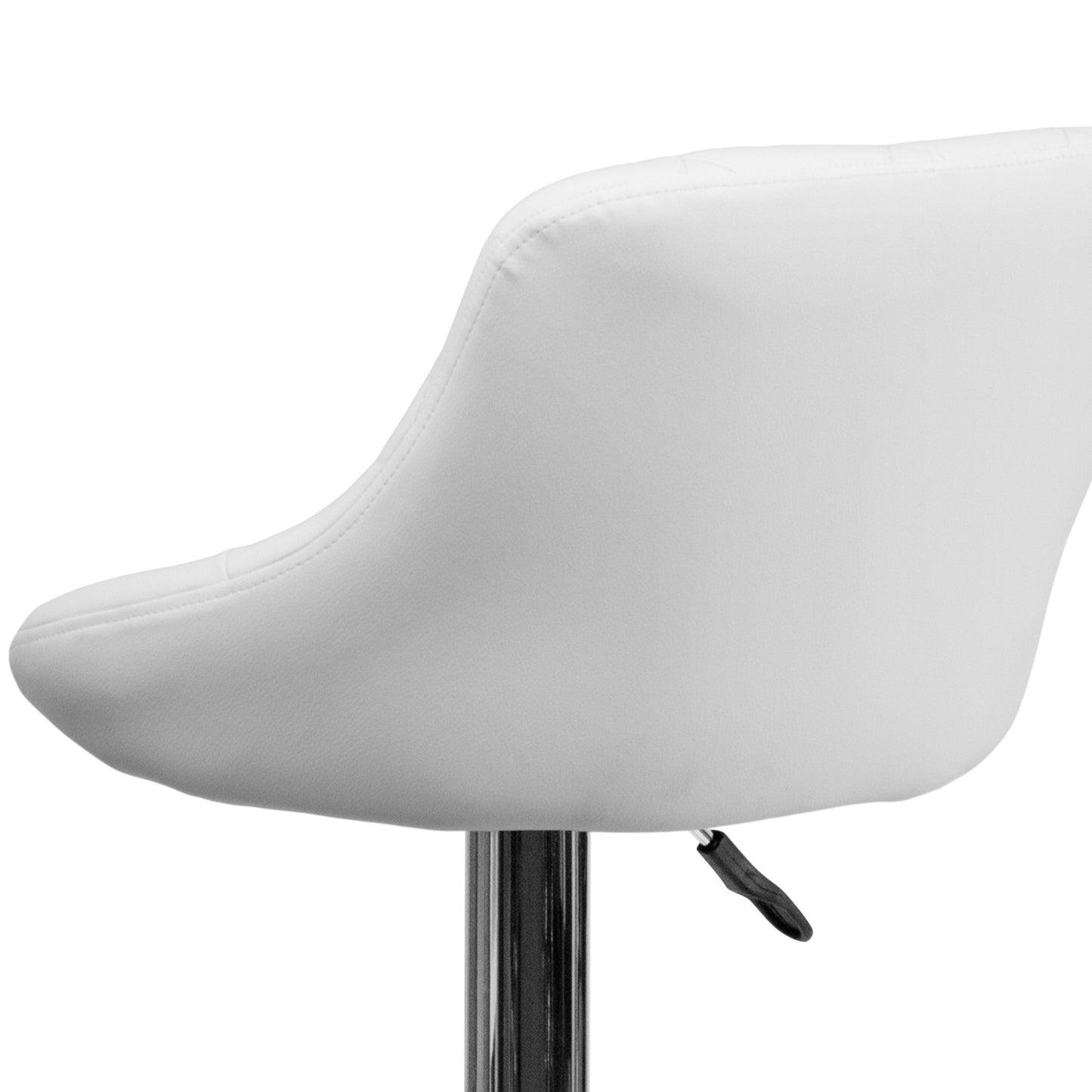 White Vinyl Barstool CH-82028A-WH-GG