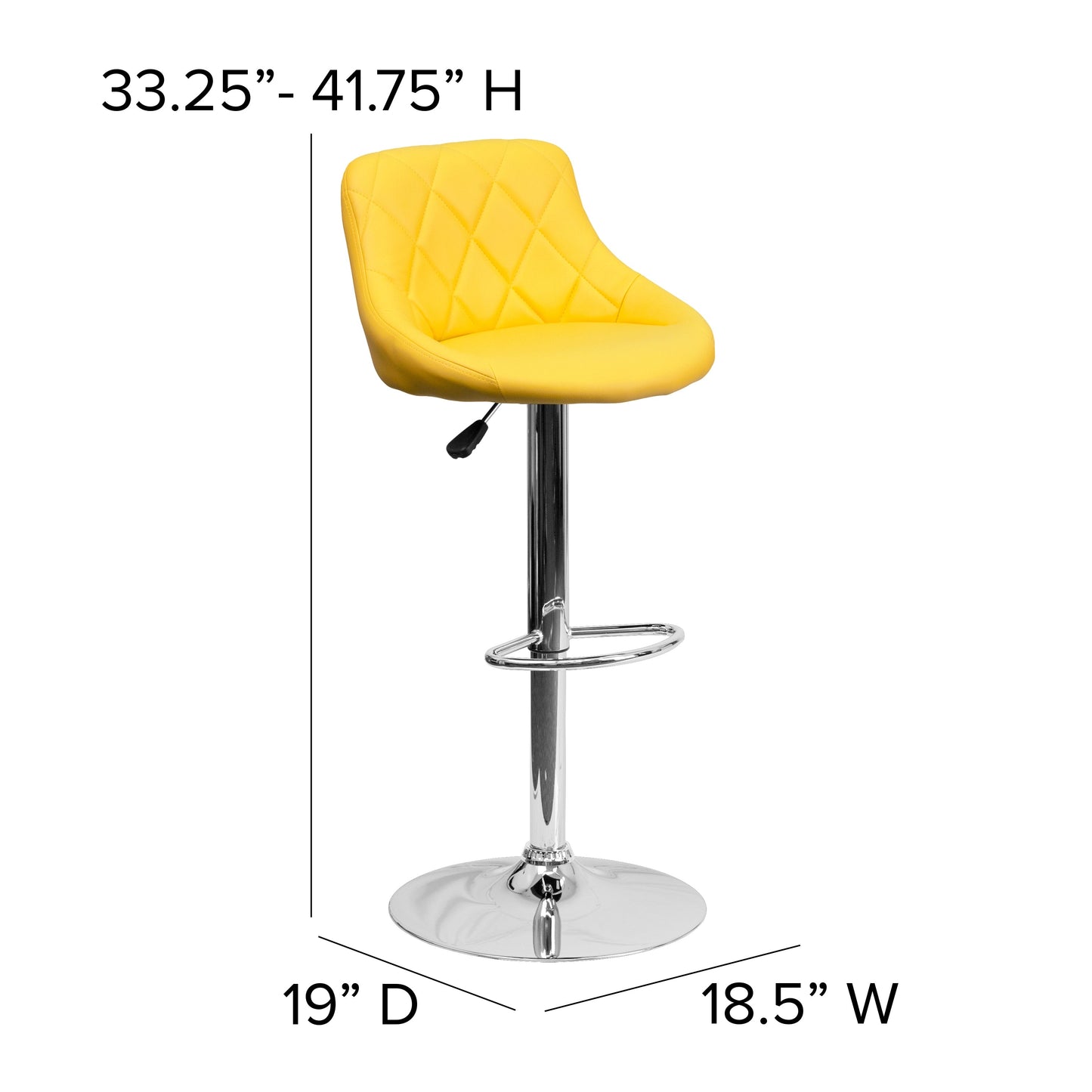 Yellow Vinyl Barstool CH-82028A-YEL-GG