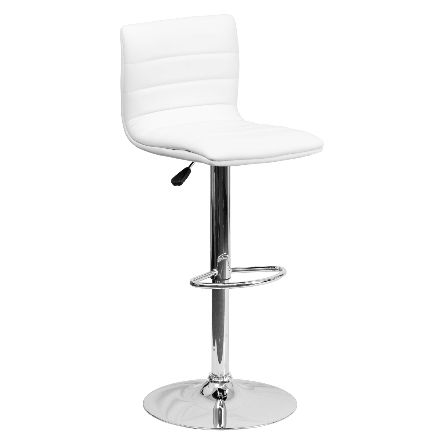 White Vinyl Barstool CH-92023-1-WH-GG