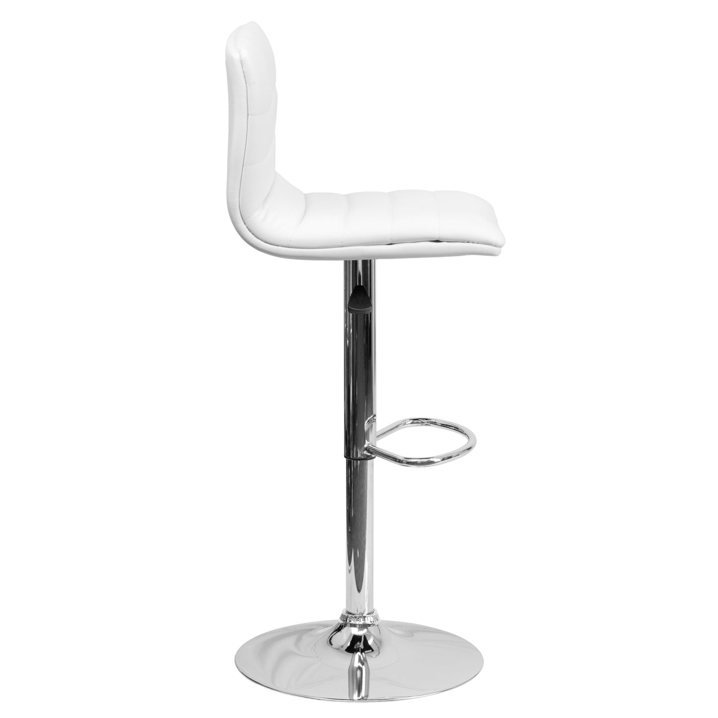 White Vinyl Barstool CH-92023-1-WH-GG