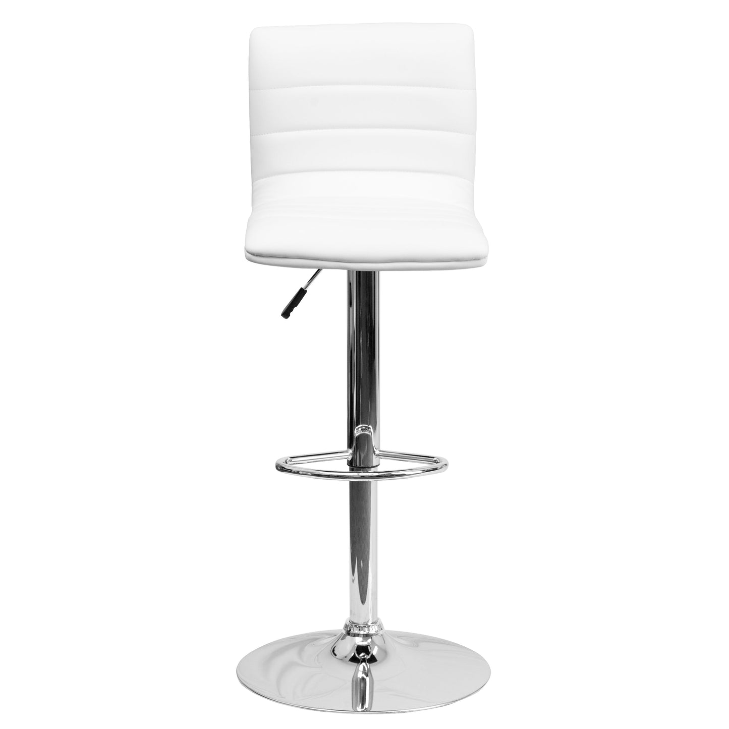 White Vinyl Barstool CH-92023-1-WH-GG