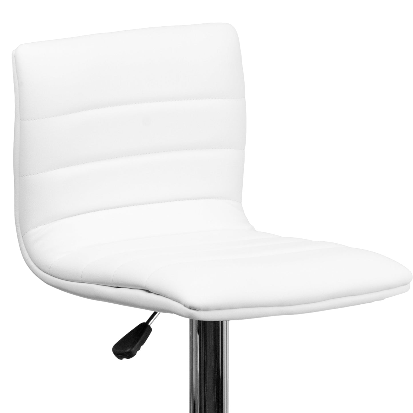 White Vinyl Barstool CH-92023-1-WH-GG