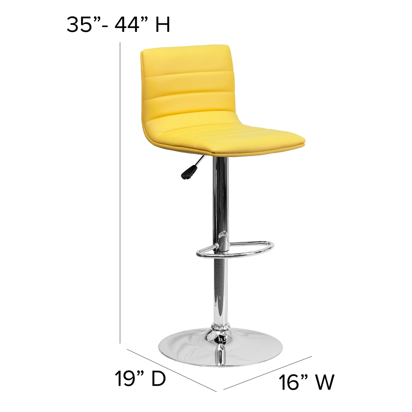 Yellow Vinyl Barstool CH-92023-1-YEL-GG