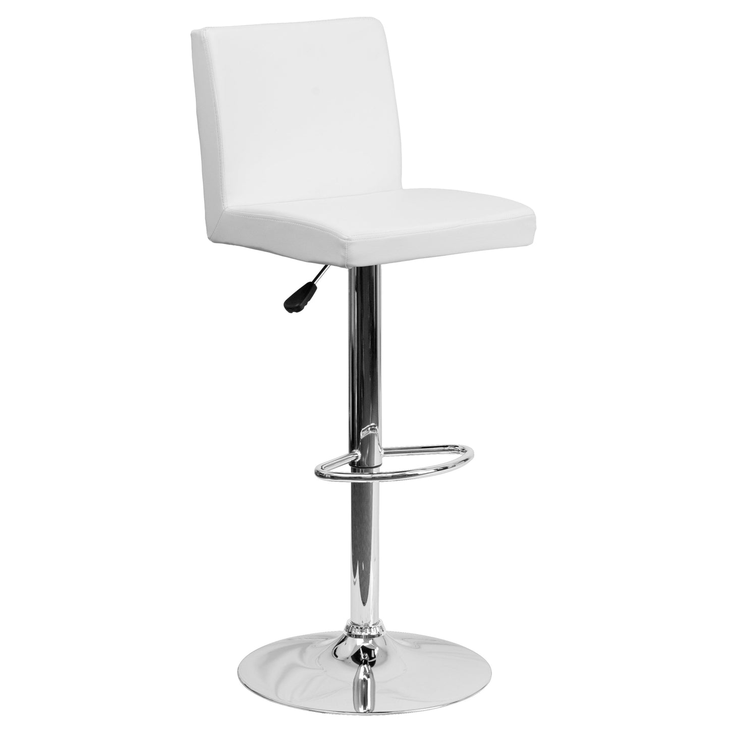 White Vinyl Barstool CH-92066-WH-GG